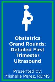 Obstetrics Grand Rounds: Detailed First Trimester Ultrasound Banner