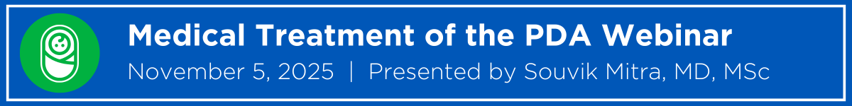 Medical Treatment of the PDA Webinar Banner