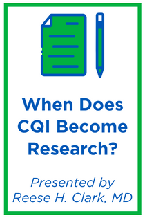 When Does CQI Become Research? Banner