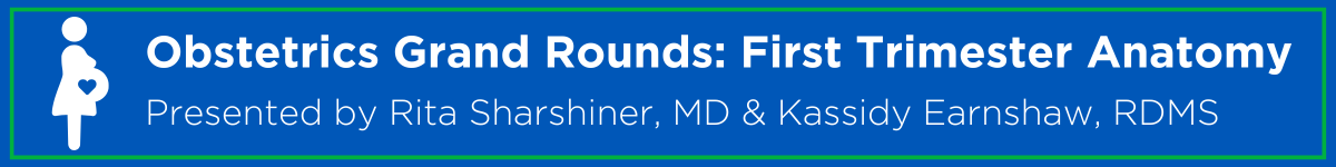 Obstetrics Grand Rounds: First Trimester Fetal Anatomy Banner